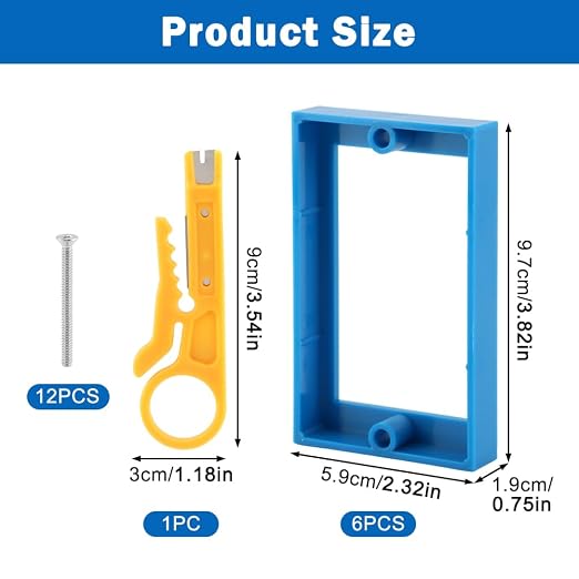 6pcs 3/4" Single Gang Outlet Box Extenders - Image 2
