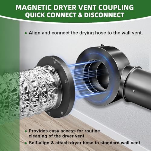 Magnetic Dryer Vent Coupling Connector Kit Easy to Clean Quick Connector - Image 6