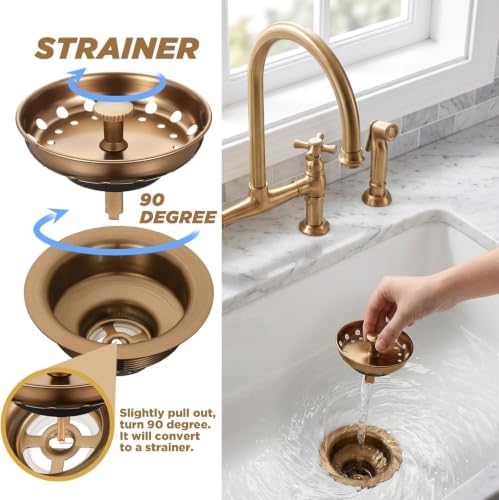 Garbage Disposal Flange Stopper Plug, Kitchen Sink Drain Strainer Assembly - Image 3
