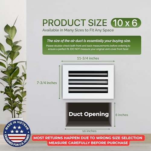 Modern Air Vent Cover 10x6 – Slim Design Aluminum Linear Slot Diffuser - Image 3