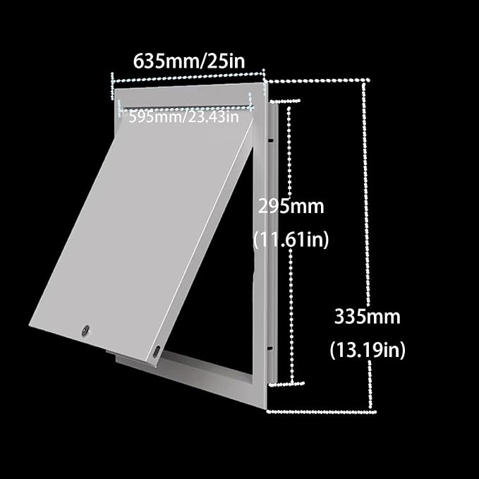 Steel Access Panel Door, Lockable Reinforced Metal Construction - Image 2