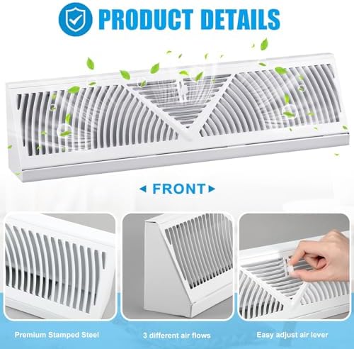 Yaocom 10 Pack Baseboard Register Vent 24 Inch Air Vent Covers - Image 3