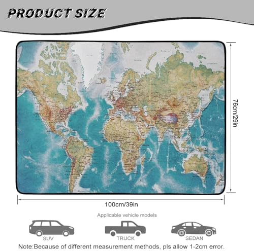 World Map Cargo Liner for SUV Sedan 29"x39" - Image 7