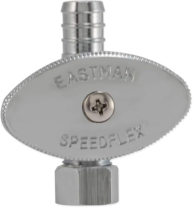 Eastman Multi-Turn Straight Stop Valve, 1/2 Inch PEX Crimp x 3/8 Inch OD - Image 6