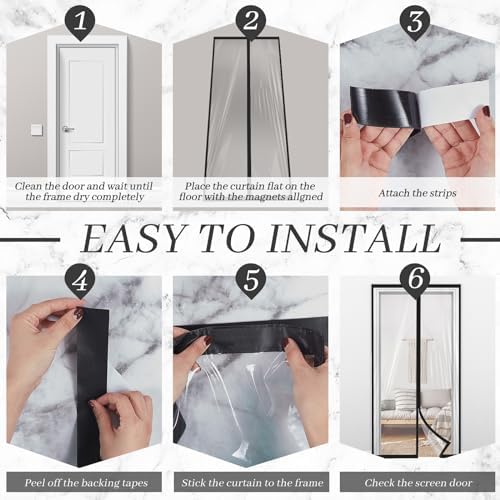 Amylove 2 Pack 60" x 102" Zipper Dust Barrier Door Kit - Image 5
