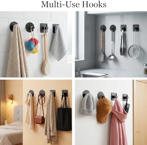Tudoccy 10-Piece Matte Black Bathroom Hardware Set, 16in SUS304 - Image 7