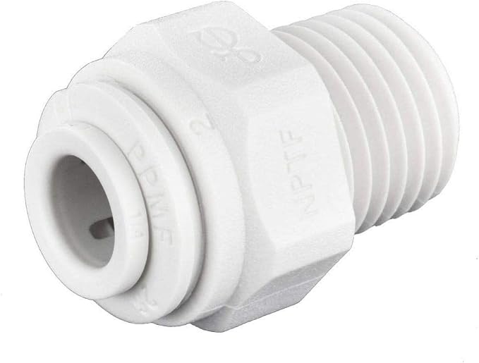 John Guest 1/4 Inch OD x 1/8 Inch NPT Male Connector, Push to Connect Plastic by JohnGuest