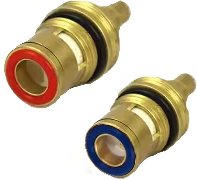 Faucet Valves, Brass Ceramic Stem Disc Cartridge Replacement Quarter Turn 1/2" - Image 2