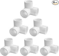 LESSO 1" PVC Tee Elbow, 6 Pack 3-Way Fittings, SCH40 White | PVC Pipe Fittings by LESSO
