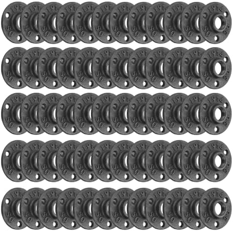 1/2" Floor Flange, 60 Pack MalleableIron Threaded Pipe Flange by HomeTZH