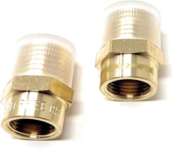 Cascada Lead-Free 3/8" G Thread Female to 1/2" NPT Male Adapter | Brass Pipe - Image 6