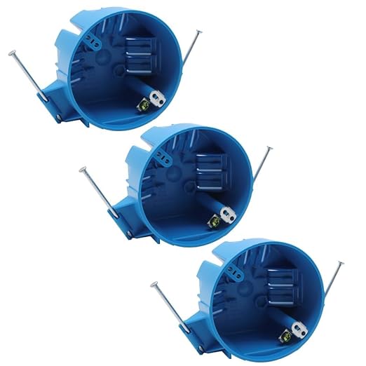 20 cu. in. 1-Gang New Work Round Ceiling Electrical Box, Non-Metallic Box by XGGYA