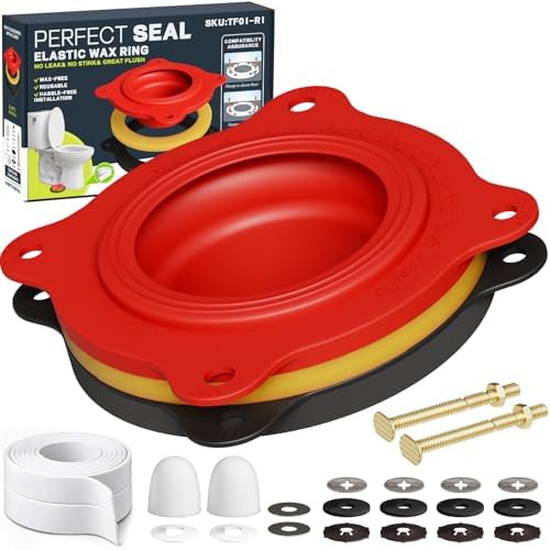 Elastic Wax Ring Toilet Seal Kit, Gasket Replacement by boeemi