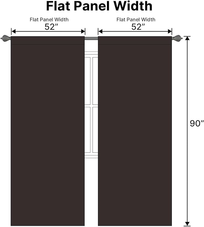 H.VERSAILTEX Blackout Curtains Thermal Insulated Window Treatment Panels Room - Image 7