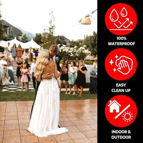 SnapLock Portable Dance Floor Kit, Oak Finish, 9 Sq Ft - Image 5
