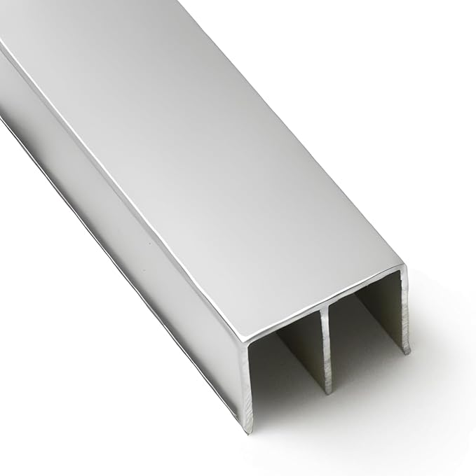 Top Double Channel Track for Bypass & French Sliding Screen Doors, Aluminum | by MetroScreenworks