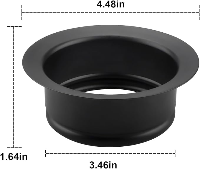 Black Garbage Disposal Sink Flange - Image 2