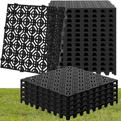 20 Pcs 15.7" x 15.7" Heavy Duty Ground Protection Mats, Interlocking Non-Slip by Nalwort
