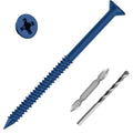 3/16" x 3-3/4" Concrete Screw Anchor Blue Flat Head Screws by Etauwe