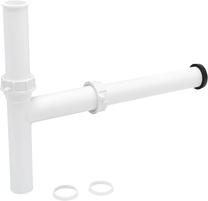 Telescopic Disposal Waste Kit, Disposal Connection Washer, and Baffled Tee by JBProducts