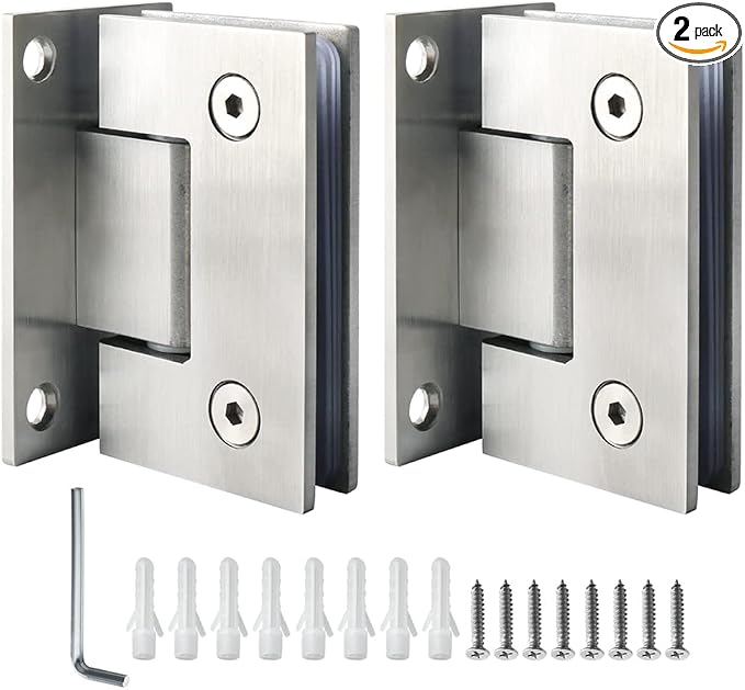 Alise Glass Shower Door Hinges, 90° Hinges by Alise