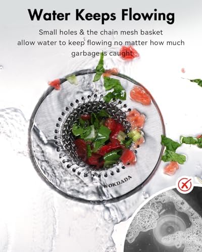 2 Pack Reversible Kitchen Sink Drain Strainer, Anti-Clog Flat Edge Design - Image 3