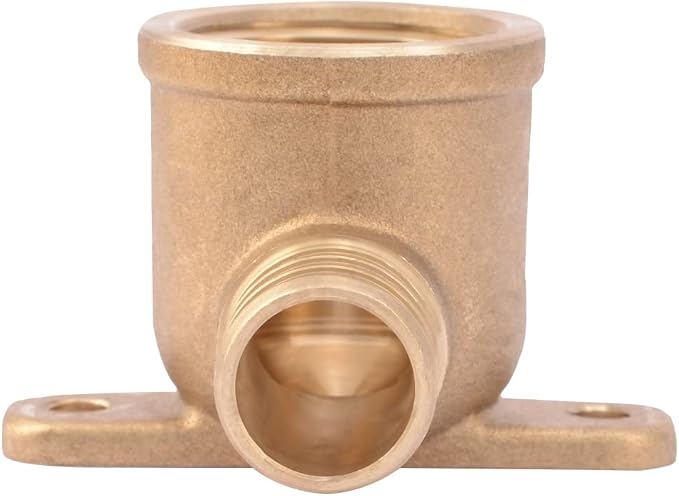 SharkBite 3/4 PEX Pipe x 3/4 Inch FNPT Crimp 90 Degree Drop Ear Elbow, Brass - Image 2