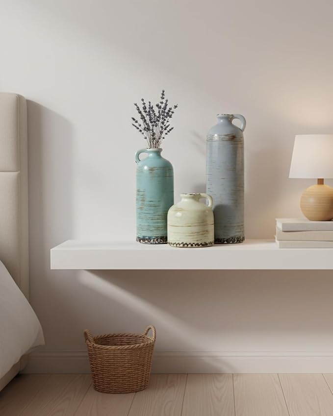 Modern Pottery Vase Set of 3 - Image 4