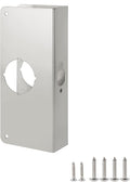 Door Reinforcement Plate, Stainless Steel, Fits 1-3/8" Doors, 2-3/8" Backset by NAUBEA