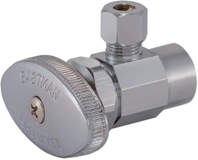 Eastman 1/4 Inch OD x 1/2 Inch Nom. Sweat Multi-Turn Brass Sweat Inlet Angle by Eastman