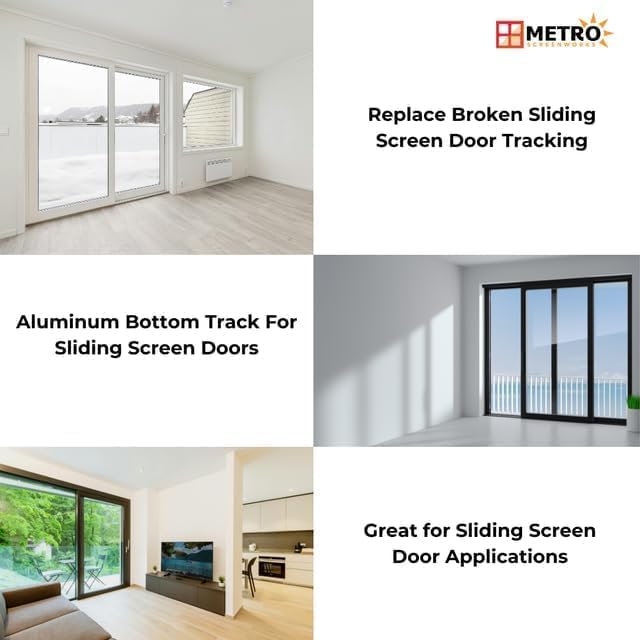 Sliding Screen Door Deluxe Bottom Track, 1” Wide 3/8” Tall - 72 in - Image 4