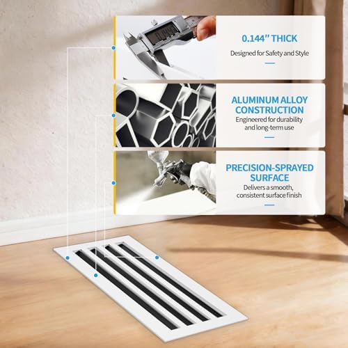26x8 Modern AC Vent Cover, Decorative Air Vent Register Grille - Image 5