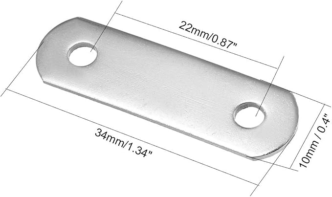 uxcell Repair Plate, Flat Fixing Mending Corner Brace Bracket Connector - Image 3