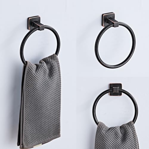 Bathroom Hardware Set 4 Pieces, Oil Rubbed Bronze Towel Bar Set Stainless Steel - Image 3
