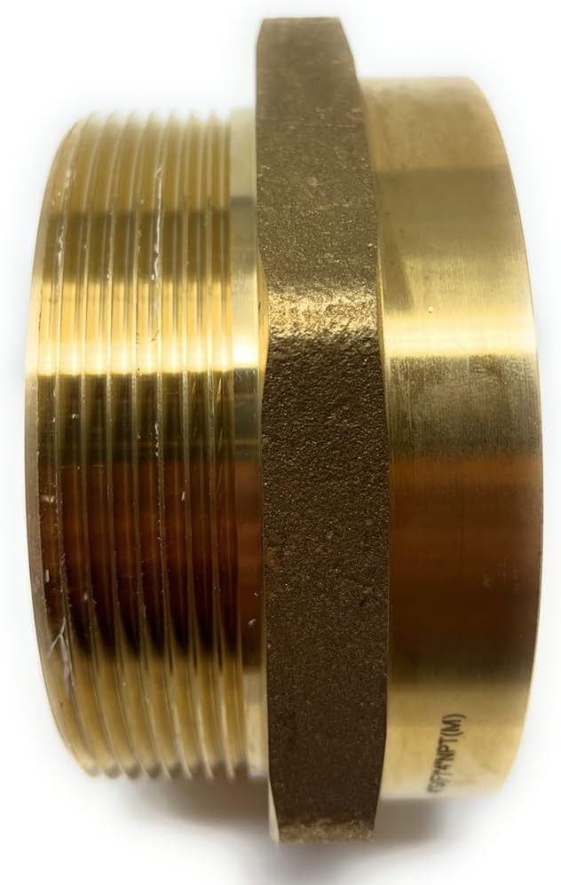 Cascada Lead-Free 4" G Thread Female to NPT Male Adapter | Brass Pipe Fitting - Image 6