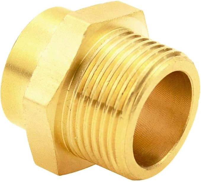 Joywayus 1/2" NPT Thread Female × 3/4" G Thread Male Brass Pipe Fitting Adapter - Image 5