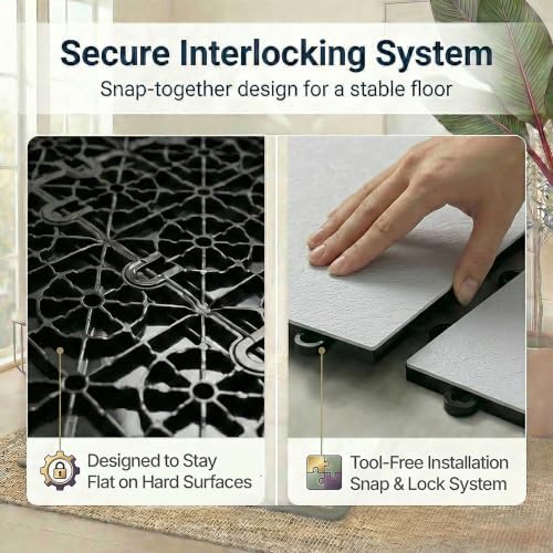 Flooring Inc's 3/8" Thick Interlocking Lightweight Plastic Practice Dance Floor - Image 7
