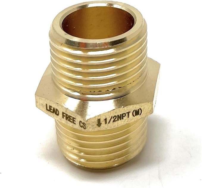 Cascada 1/2" G Thread Male to 1/2" NPT Thread Male Pipe Fitting Adapter by CascadaShowers