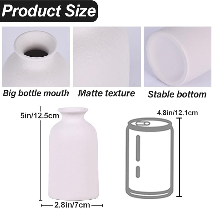 White Bud Vases Set of 6 - Image 2