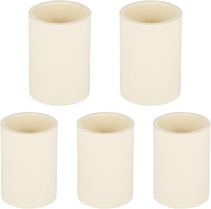 5 Pack EFIELD 1 Inch CPVC Coupling Adapter Fittings, Slip x Slip | Socket by EFIELDPEXTUBING