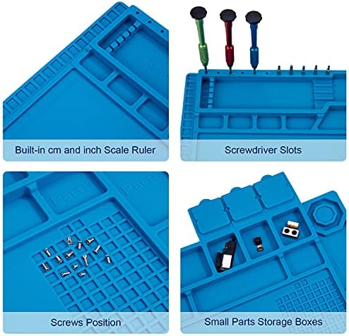 Premium Heat Resistant 932°F Blue Magnetic Repair Work Mat Large Silicone - Image 5