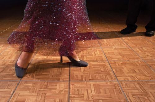 Flooring Inc's 3/8" Thick Interlocking Lightweight Plastic Practice Dance Floor - Image 3
