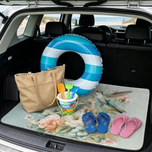 ELEQIN Cargo Mats for Back of SUV Sedan Truck, All Weather Heavy Duty Trunk Mat - Image 2