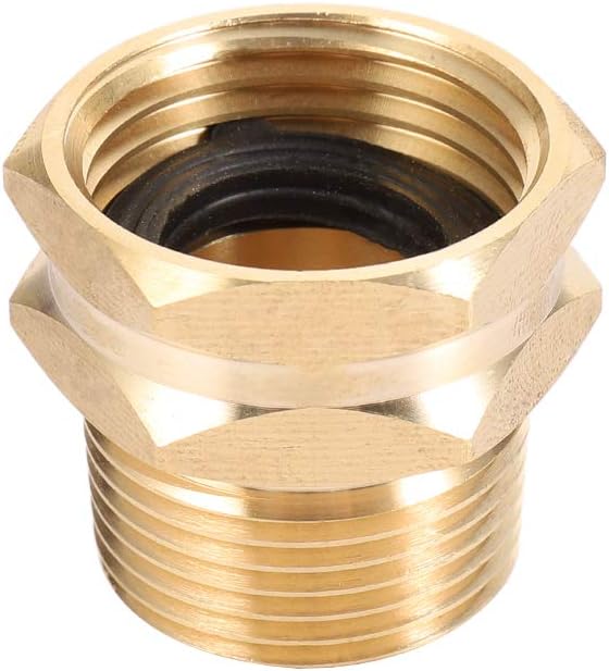 Brass Garden Hose Adapter, 3/4” GHT Female x 3/4” NPT Male Connector, GHT to - Image 3