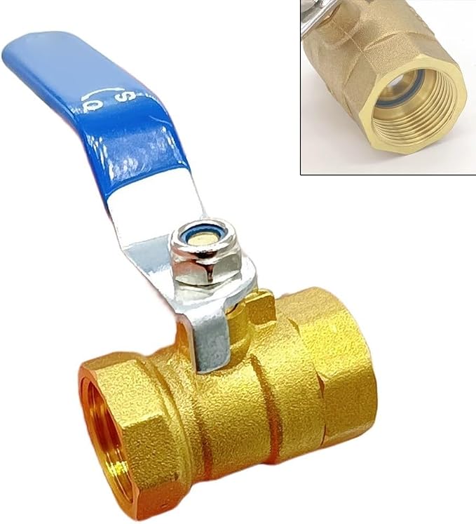 Brass Compression Ball Valve 1 Inch Water Shut Off Valve Inline Plumbing Ball - Image 9