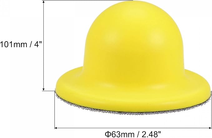 uxcell Hook and Loop Hand Sanding Block 4 Inch Round Detail Sanding Disc | - Image 2