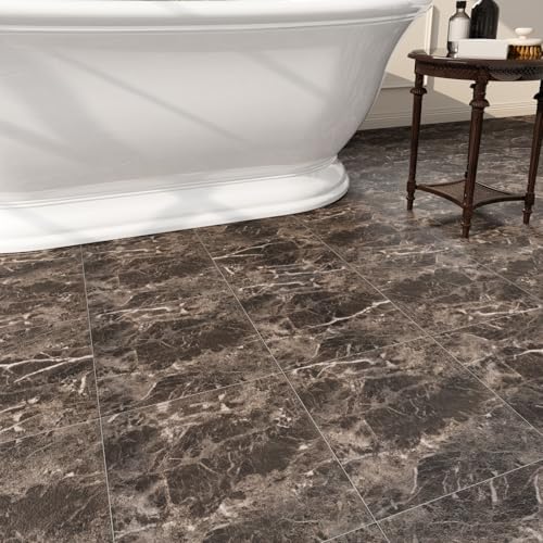 40 Pack Cover 40 Sq.Ft Peel and Stick Floor Tiles, 12” x 12” Self Adhesive by HomeUpgradeMadeSimple