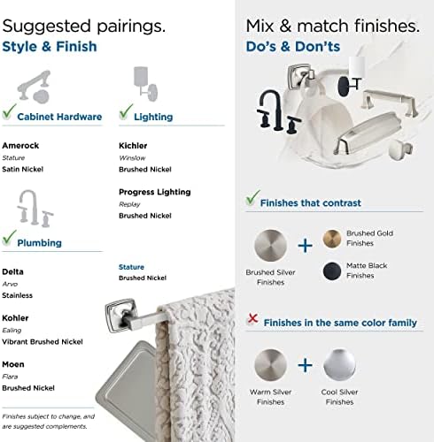 Amerock Stature 6-5/16" Brushed Nickel Single Post Toilet Paper Holder - Image 5