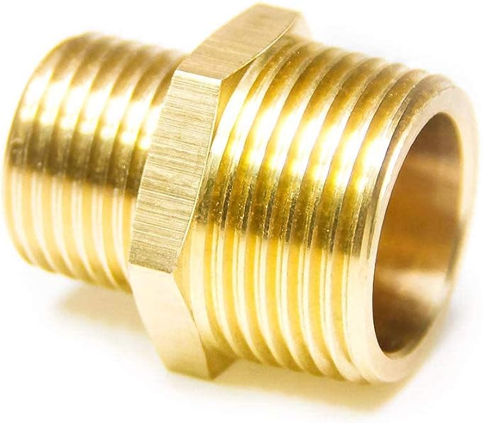 Joywayus 1/2" G Thread Male × 3/4" NPT Thread Male Brass Pipe Fitting Adapter - Image 8