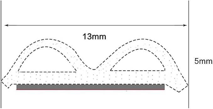 Universal Door Seal Strip, B-Shape Rubber Weatherstrip - Image 3